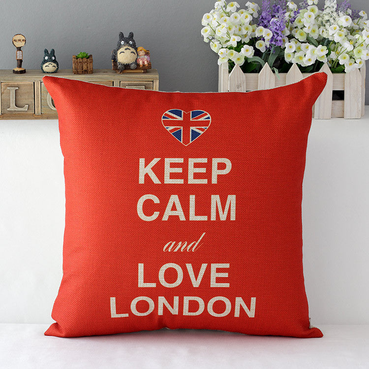 Retro British sofa pillow