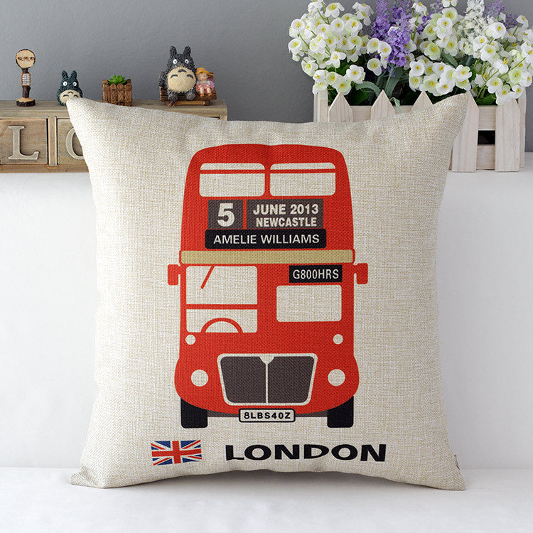 Retro British sofa pillow