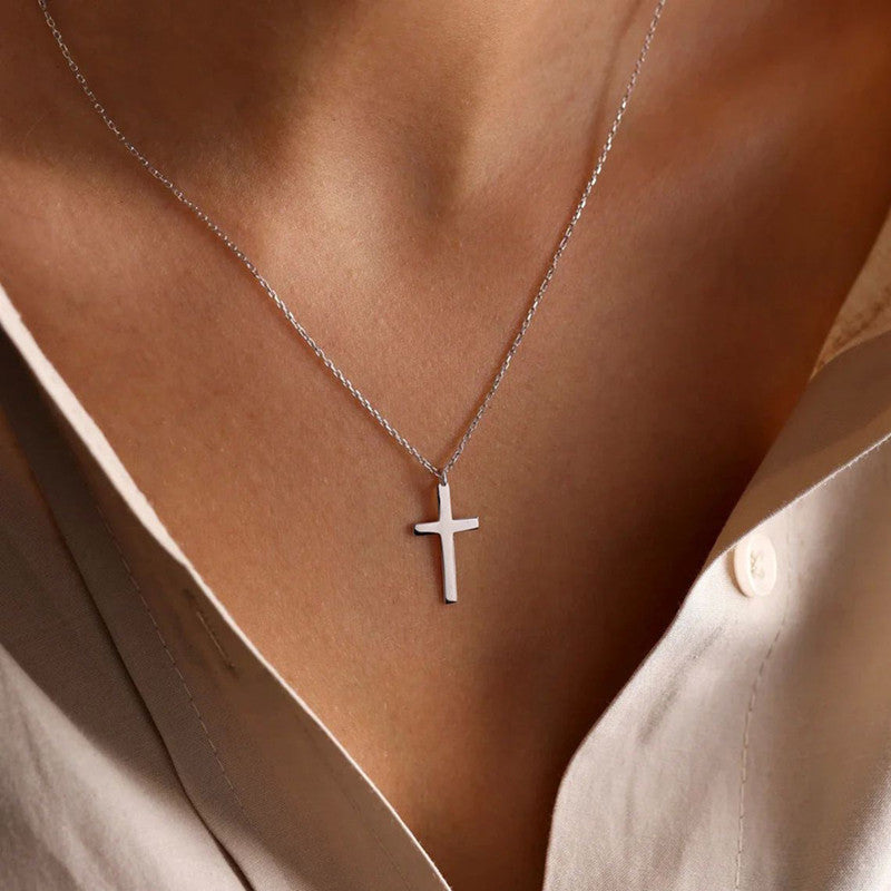 Cross Pendant Necklace - Womens