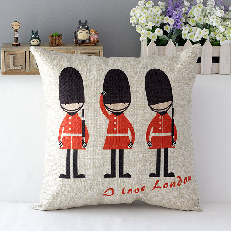 Retro British sofa pillow