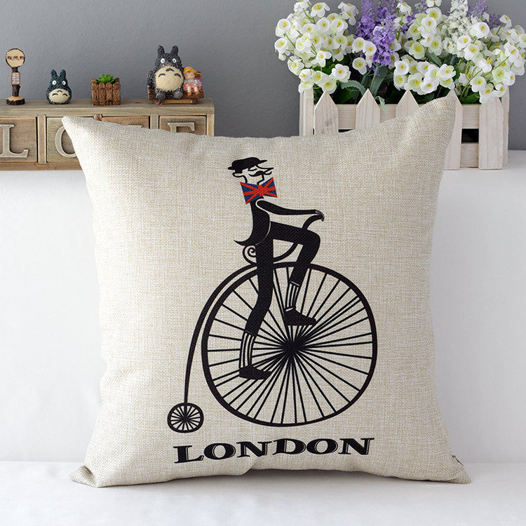 Retro British sofa pillow