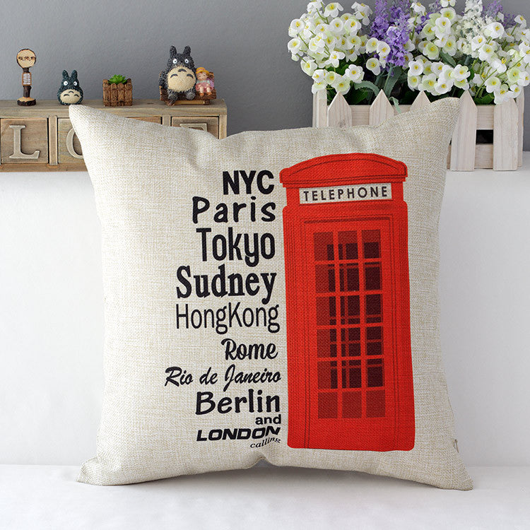 Retro British sofa pillow